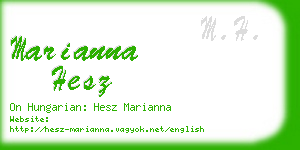 marianna hesz business card